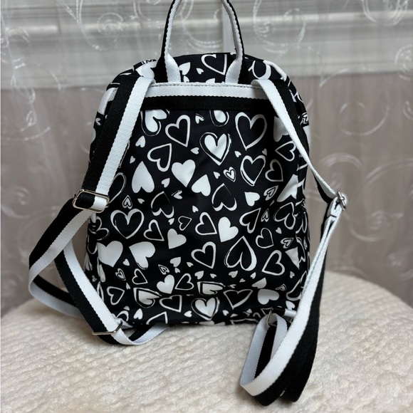 Brighton Endless Love Backpack Black/White Hearts
